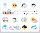 Kawaii Weather Vectors