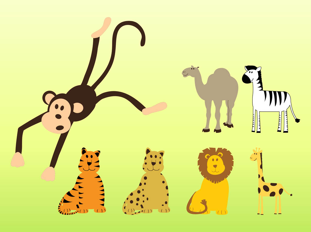 Safari Animals Vector Art & Graphics 