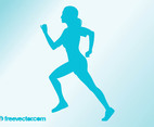 Running Woman Vector