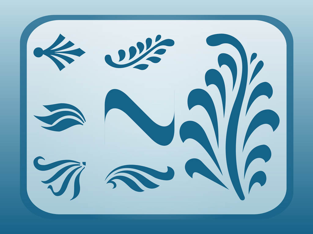 Abstract Floral Icons