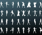 Girls Vector Silhouettes