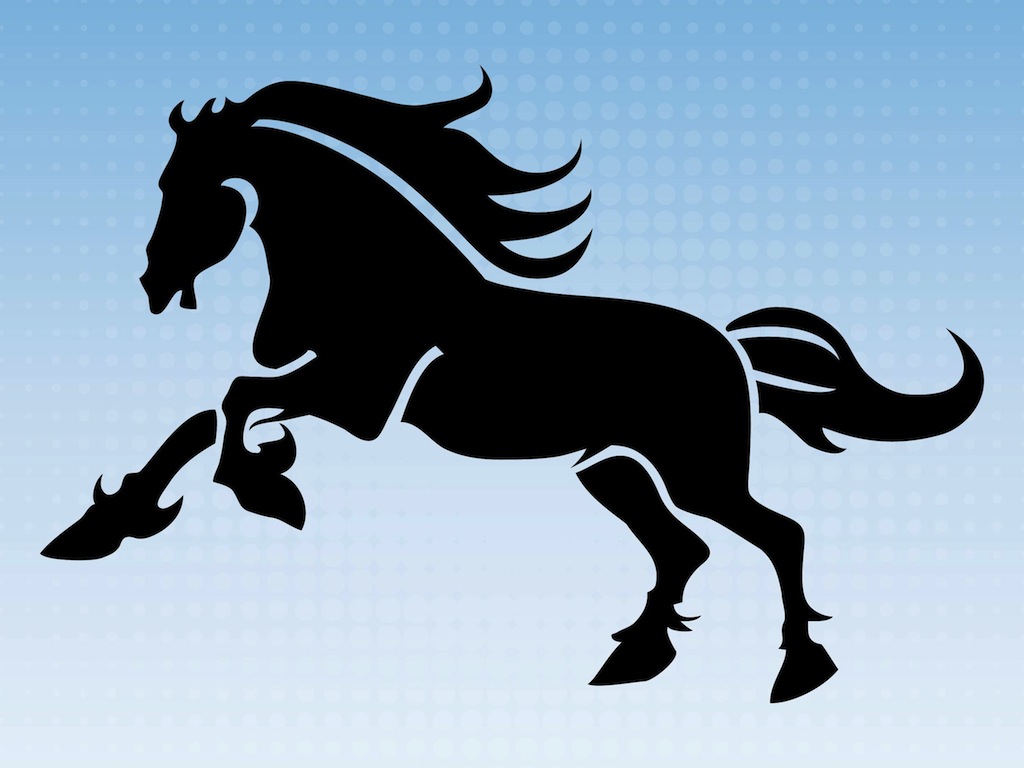 Running Horse Silhouette Vector Art Graphics Freevector Com