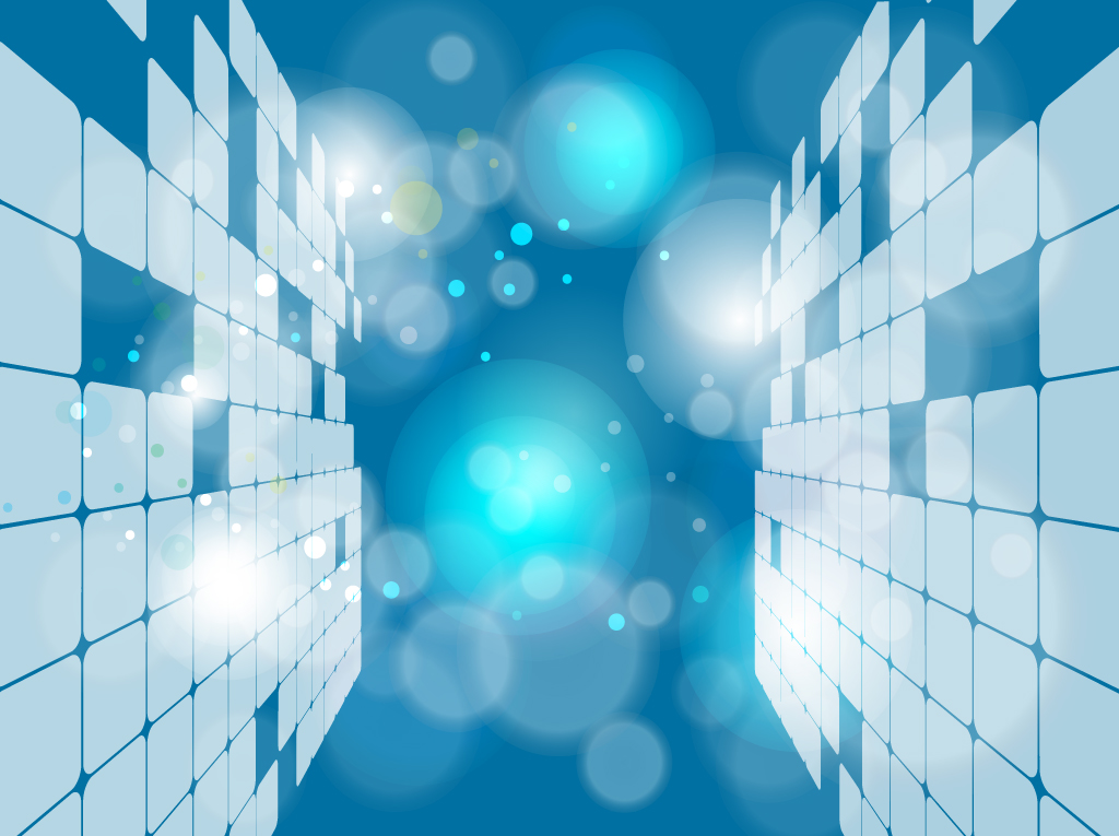 Blue Surreal Squares Background