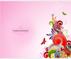 Pink Swirl Vector Background