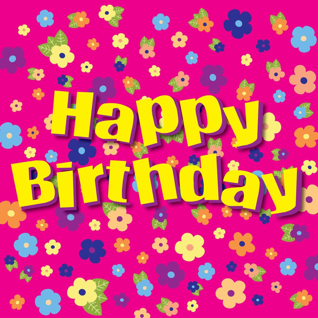 Download Free Happy Birthday Flowers Vectors and other types of Happy Birth...