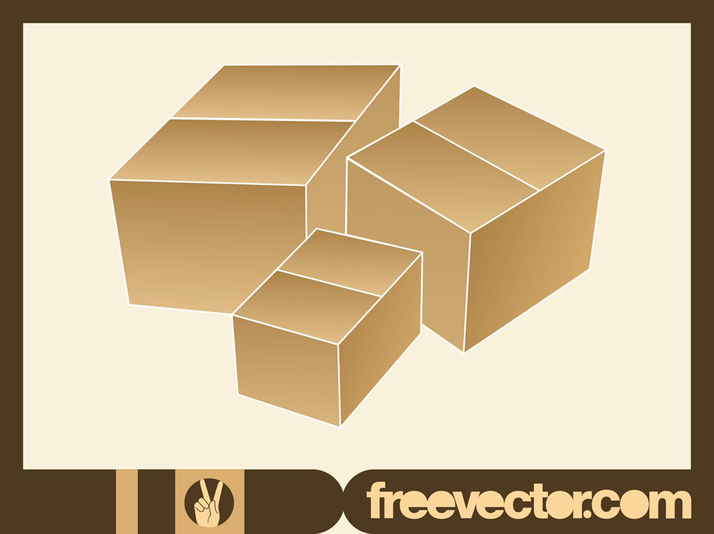 Vector Cardboard Boxes