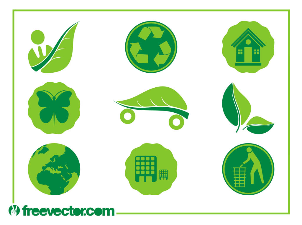Ecology Icons Vectors