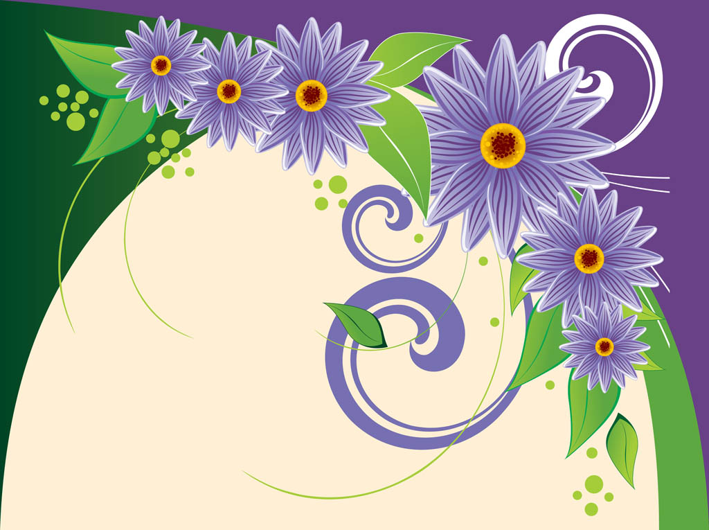Background With Purple Flowers
