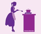 Cooking Woman Vector