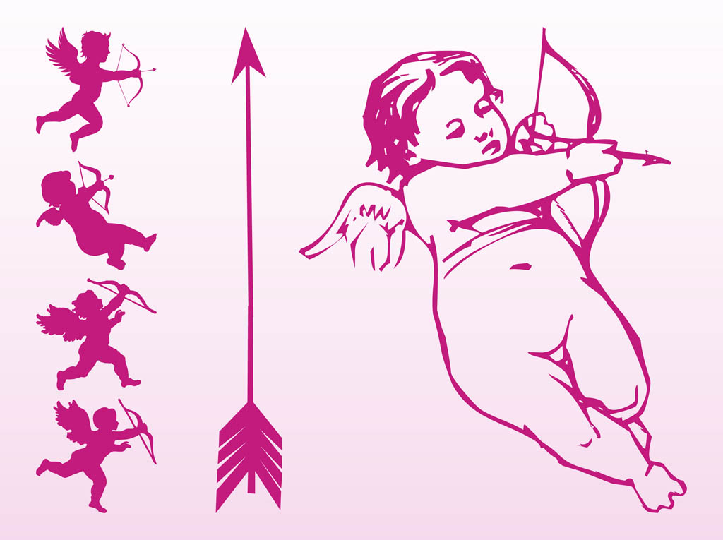 Cupids Silhouettes Set