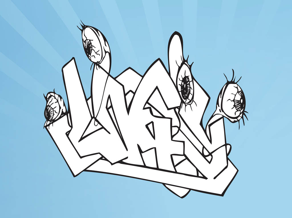 Graffiti Piece With Eyes