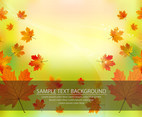 Vector Fall Background with Leaves