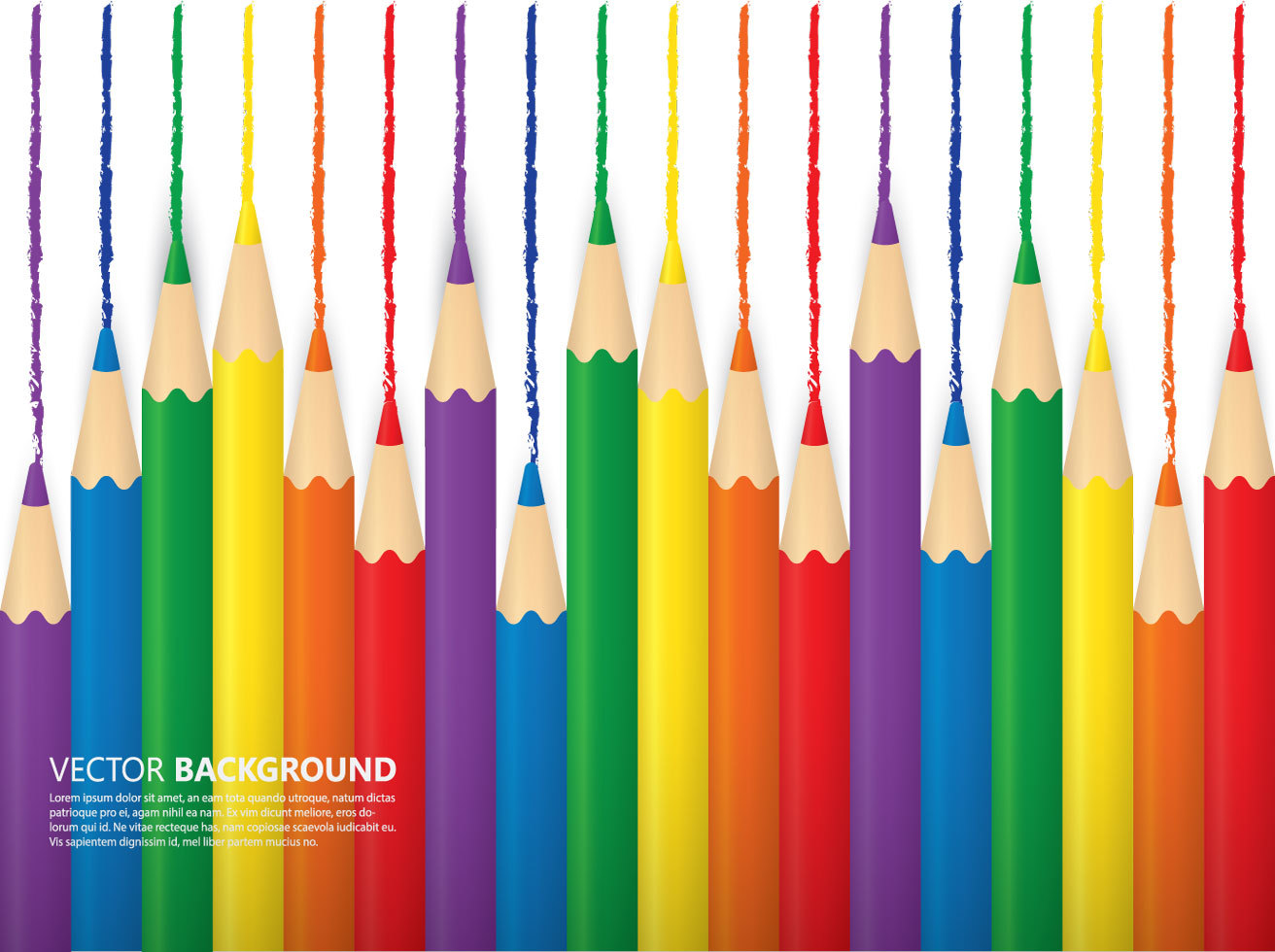 Colored Pencil Background Vector Art & Graphics 