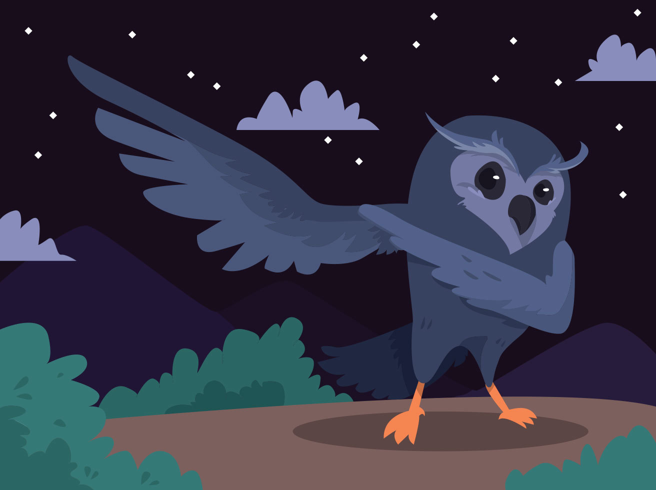 Cartoon Owl Vector Design