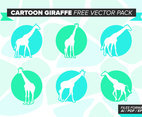 Cartoon Giraffe Free Vector Pack