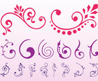 Floral Scrolls Graphics Set