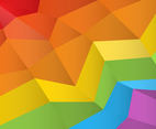 Free Polygonal Rainbow Background Vector