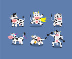 Cute Cows Vector