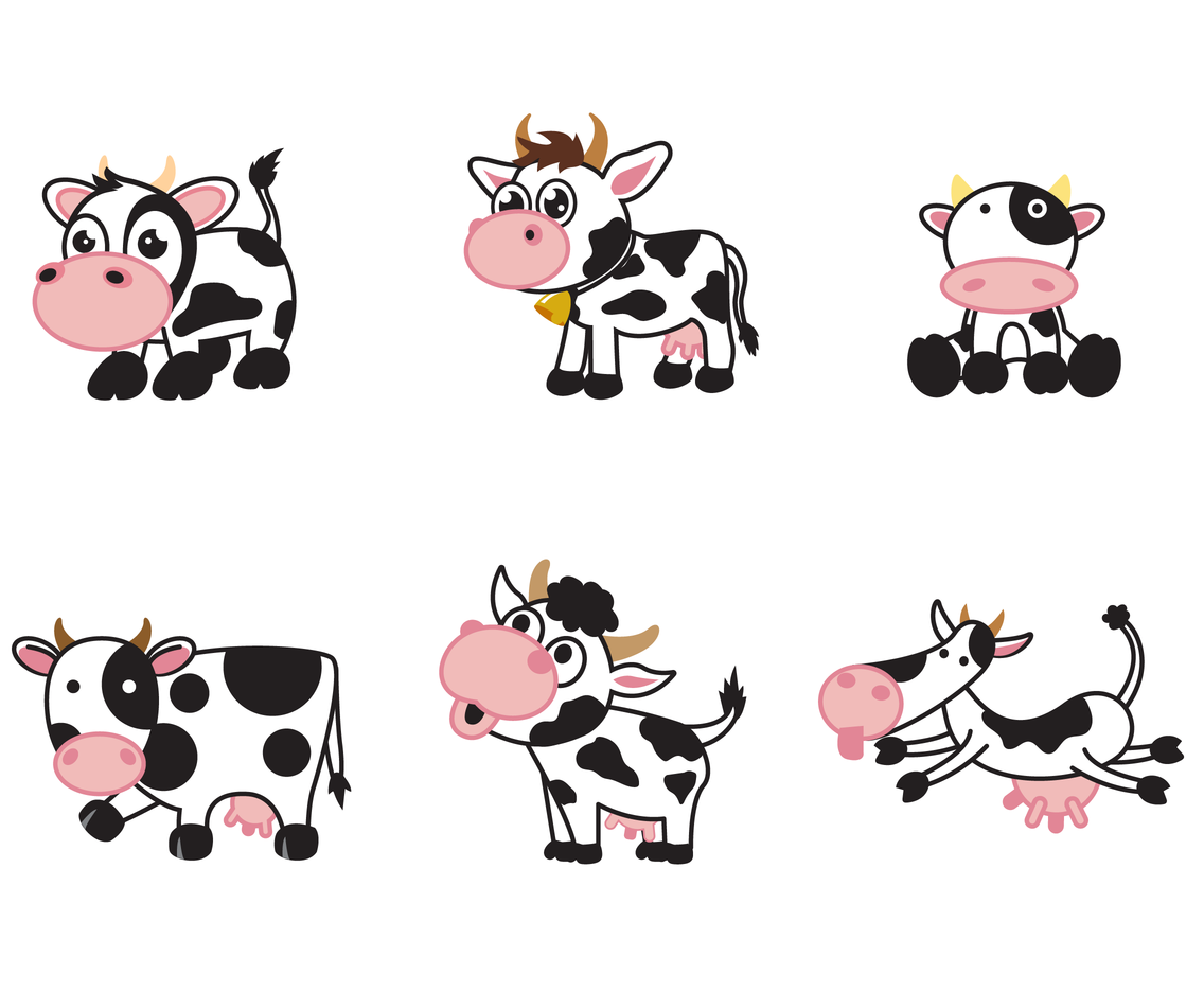 Free Cartoon Cow Vector Vector Art & Graphics 
