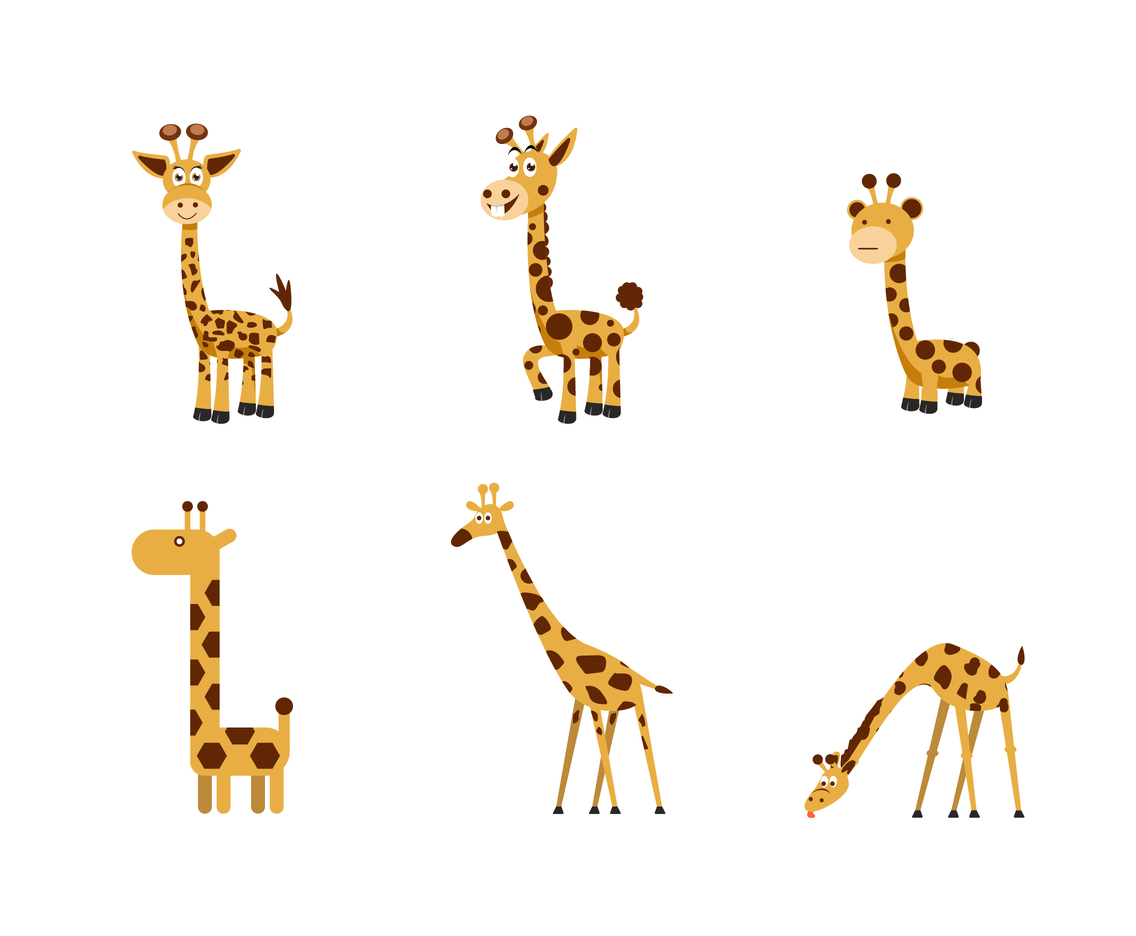 Free Cartoon Girafe Vector