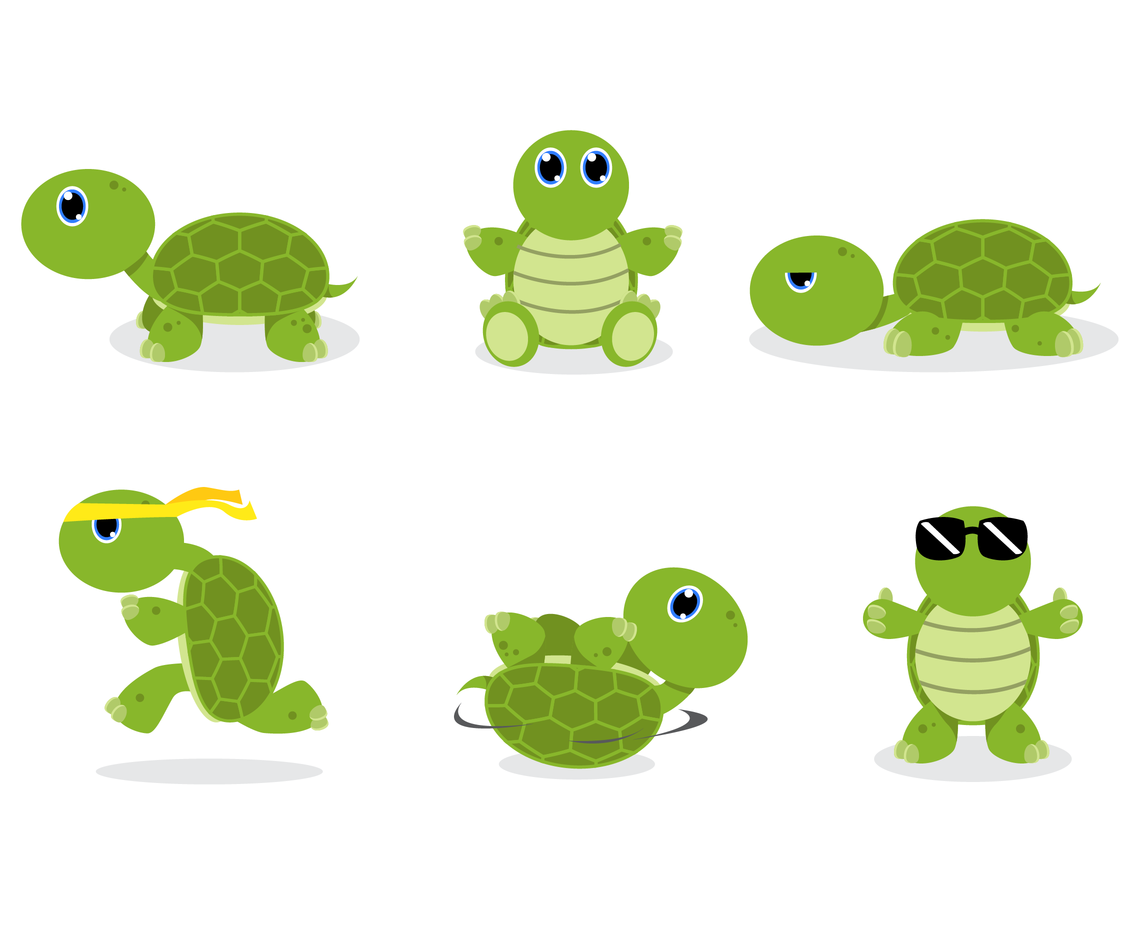 Free Cartoon Turtle Vector Vector Art & Graphics 