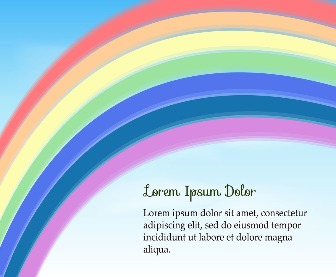 Beautiful Rainbow Background Illustration