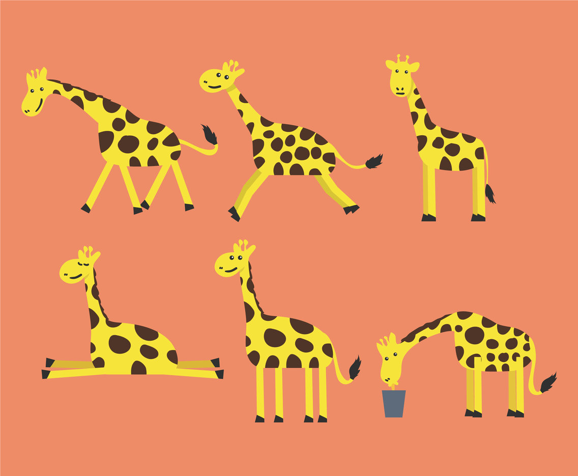 Cartoon Giraffe Vector