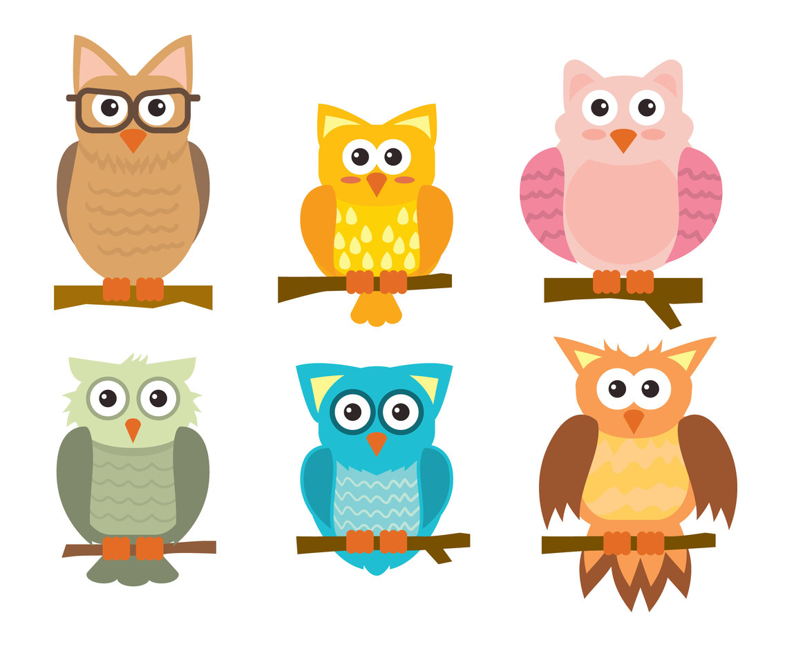 Cartoon Owl Vector Vector Art & Graphics 
