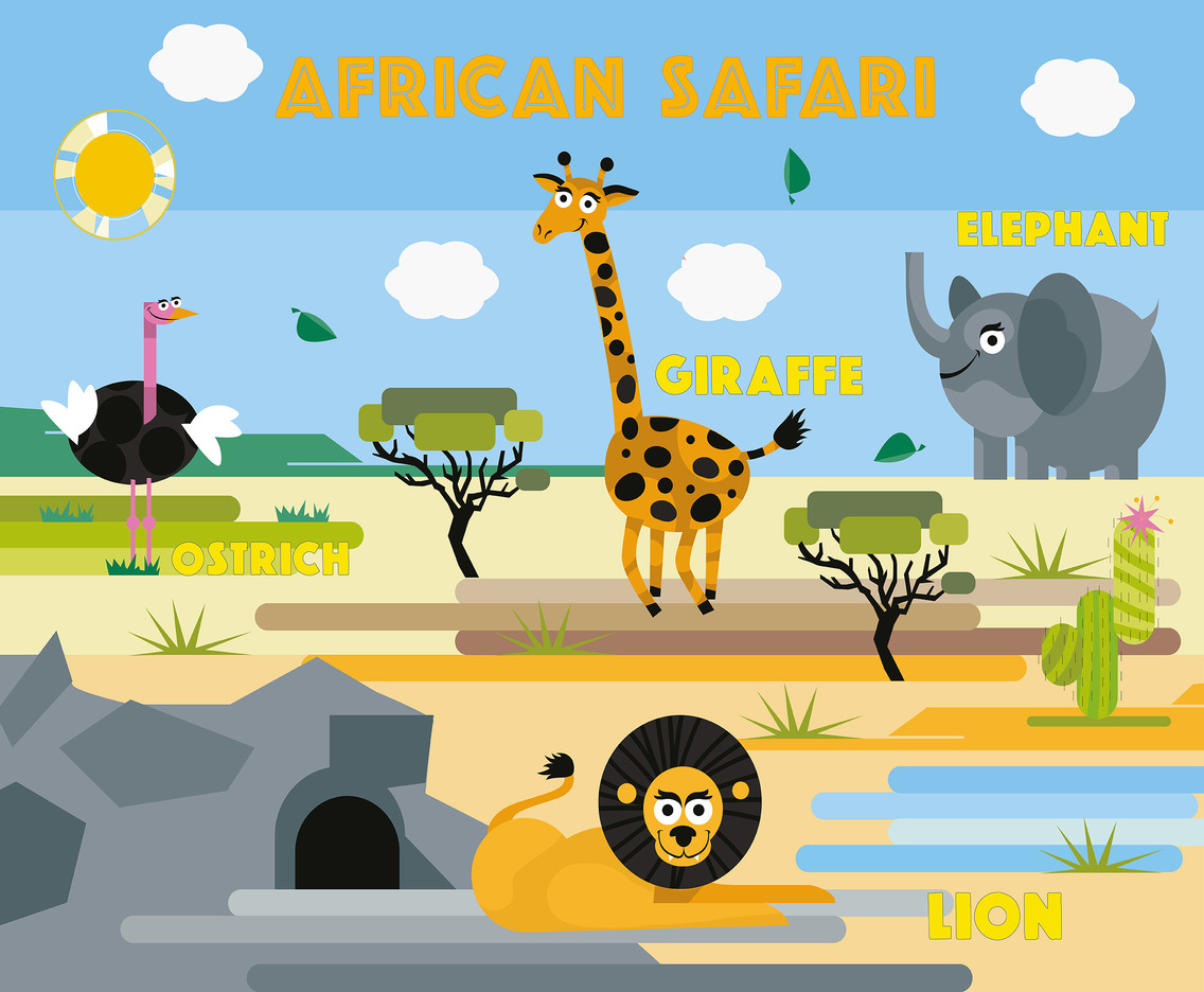 Free African Safari Vector Background