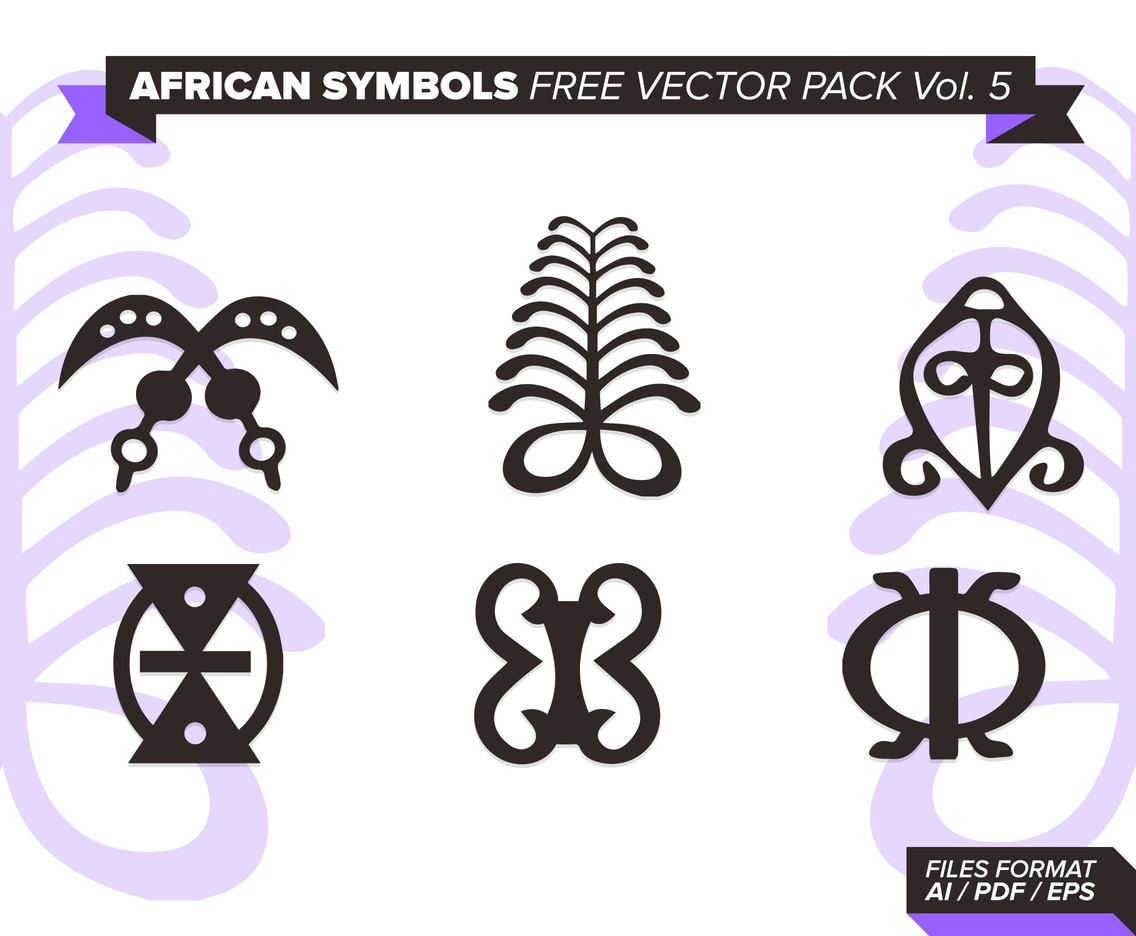 African Symbols Free Vector Pack Vol. 5