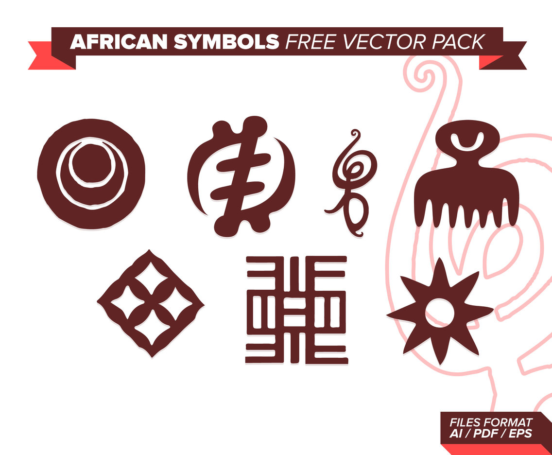 African Symbols Free Vector Pack