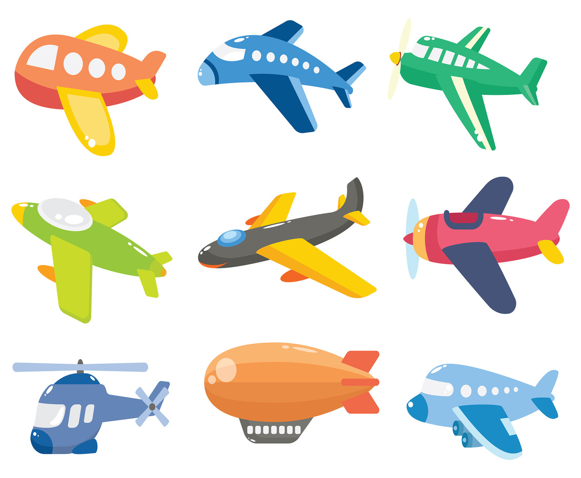 Free Cartoon Airplane Vector Vector Art & Graphics 