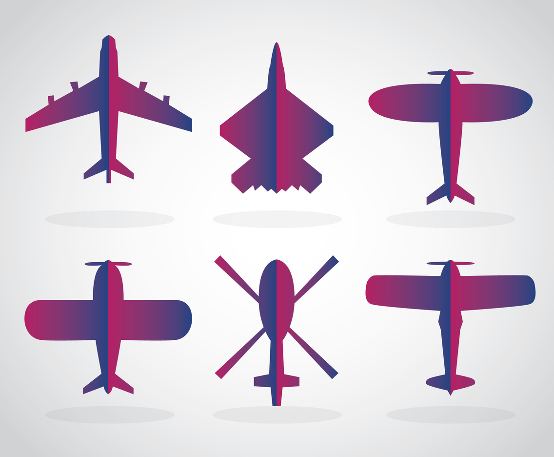 Silhouette Plane Vector