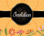Floral Invitation Vector Background