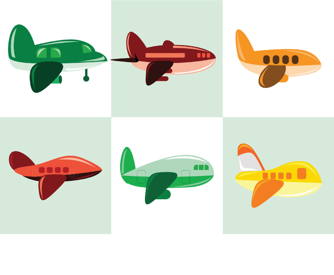 Cute Cartoon Airplane Vector