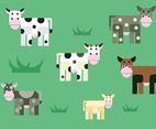 Free Cartoon Cows Vectors