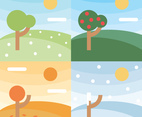 Vector Four Seasons Backgrounds
