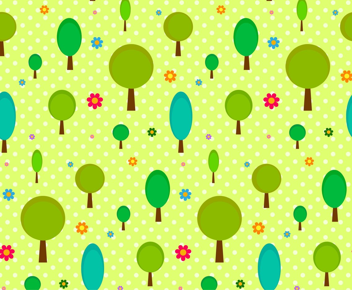 Cartoon trees pattern