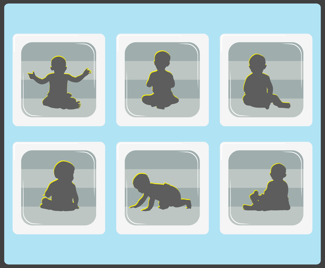 Baby silhouette vector