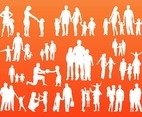 Family Silhouettes Vector