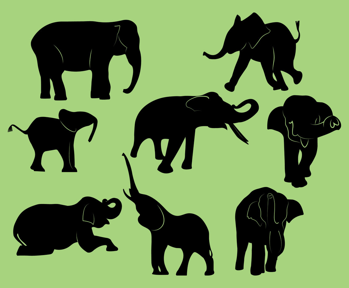 Free Elephant Silhouette Icons Vector Art & Graphics | freevector.com
