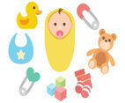Free Baby Cartoon Icons Vector