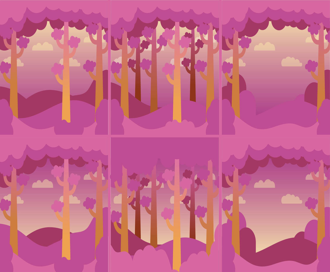 Forest Background Pink Set