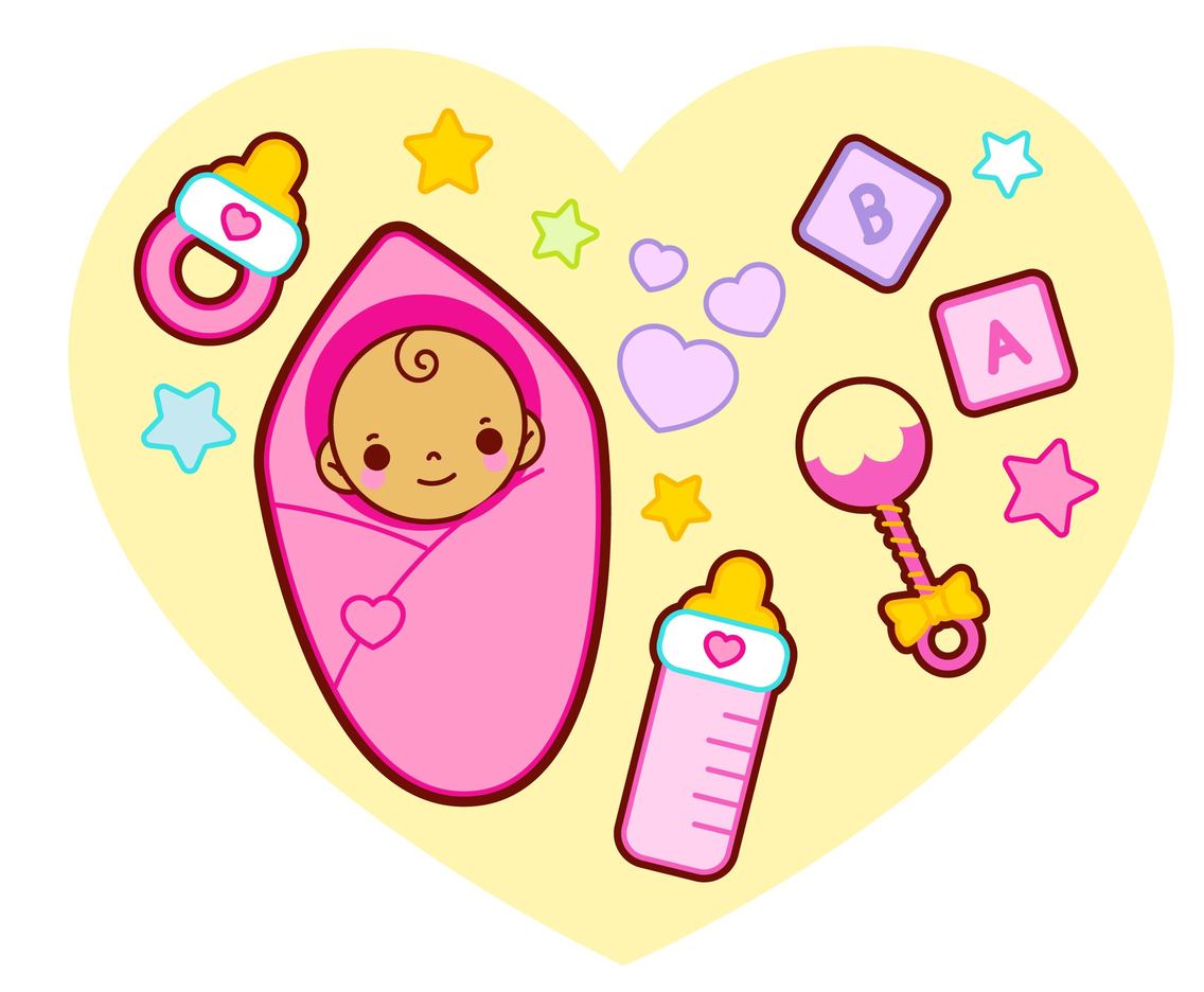 Baby Cartoon - Pink