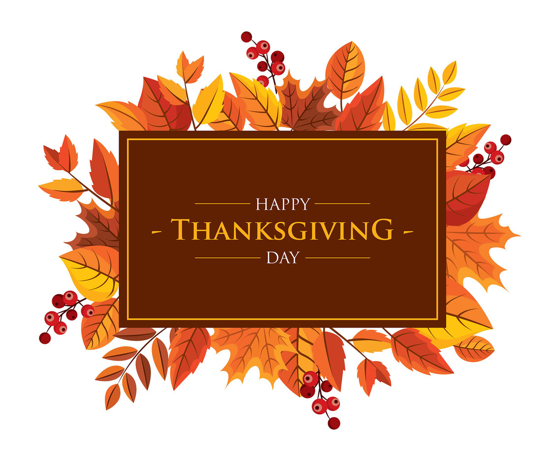 THANKSGIVING GREETING BACKGROUND VECTOR