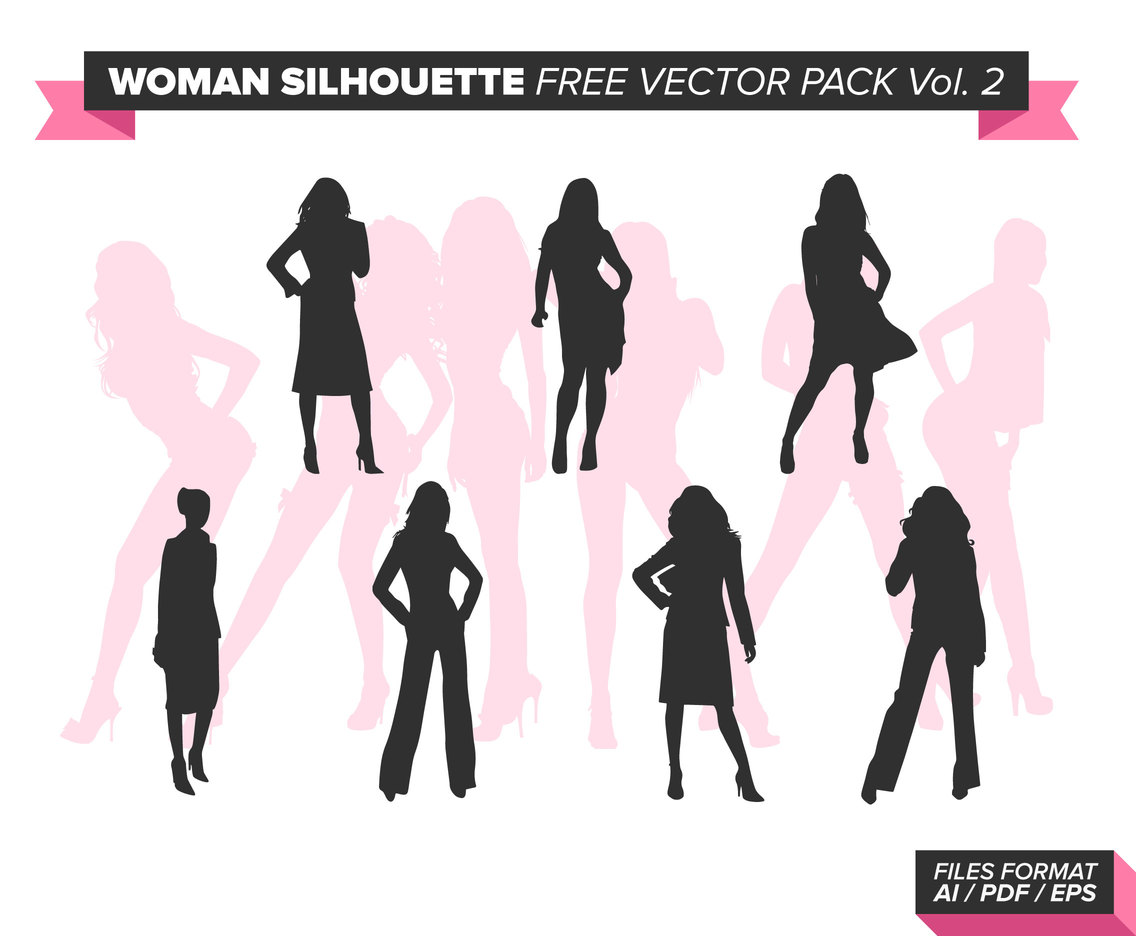 Woman Silhouette Free Vector Pack Vol. 2