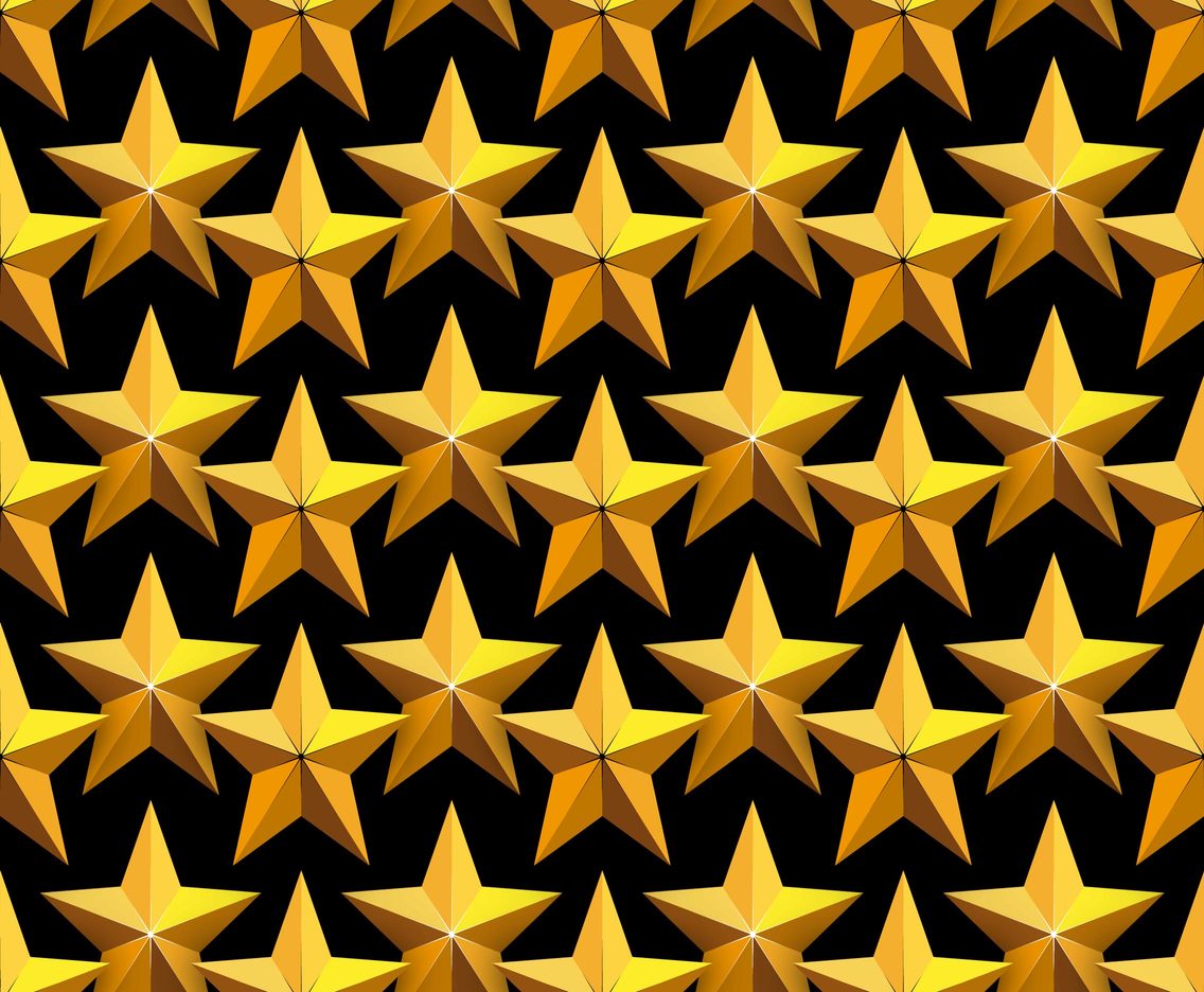 Vector Gold Stars Seamless Pattern
