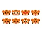 Free Cute Tiger Emoticon Pack