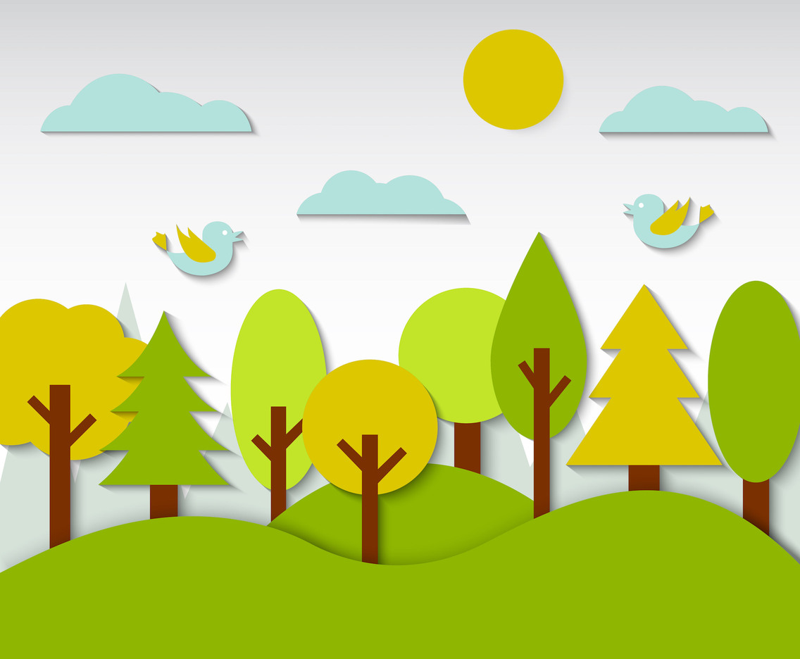 Free Kids Forest Background Vector