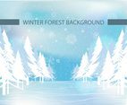Vector image of a winter forest